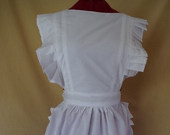 Retro Vintage Victorian Style Full Apron / Pinny - White (FC041VH)