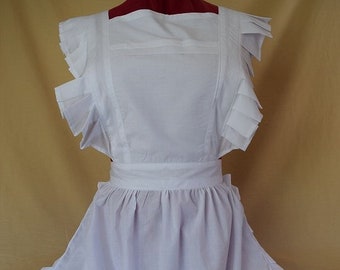 Retro Vintage Victorian Style Full Apron / Pinny - White (FC041V)