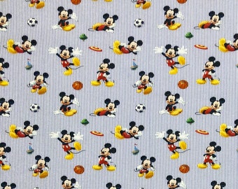 Sporty Mickey Mouse - 100% cotton digital print fabric - DD013