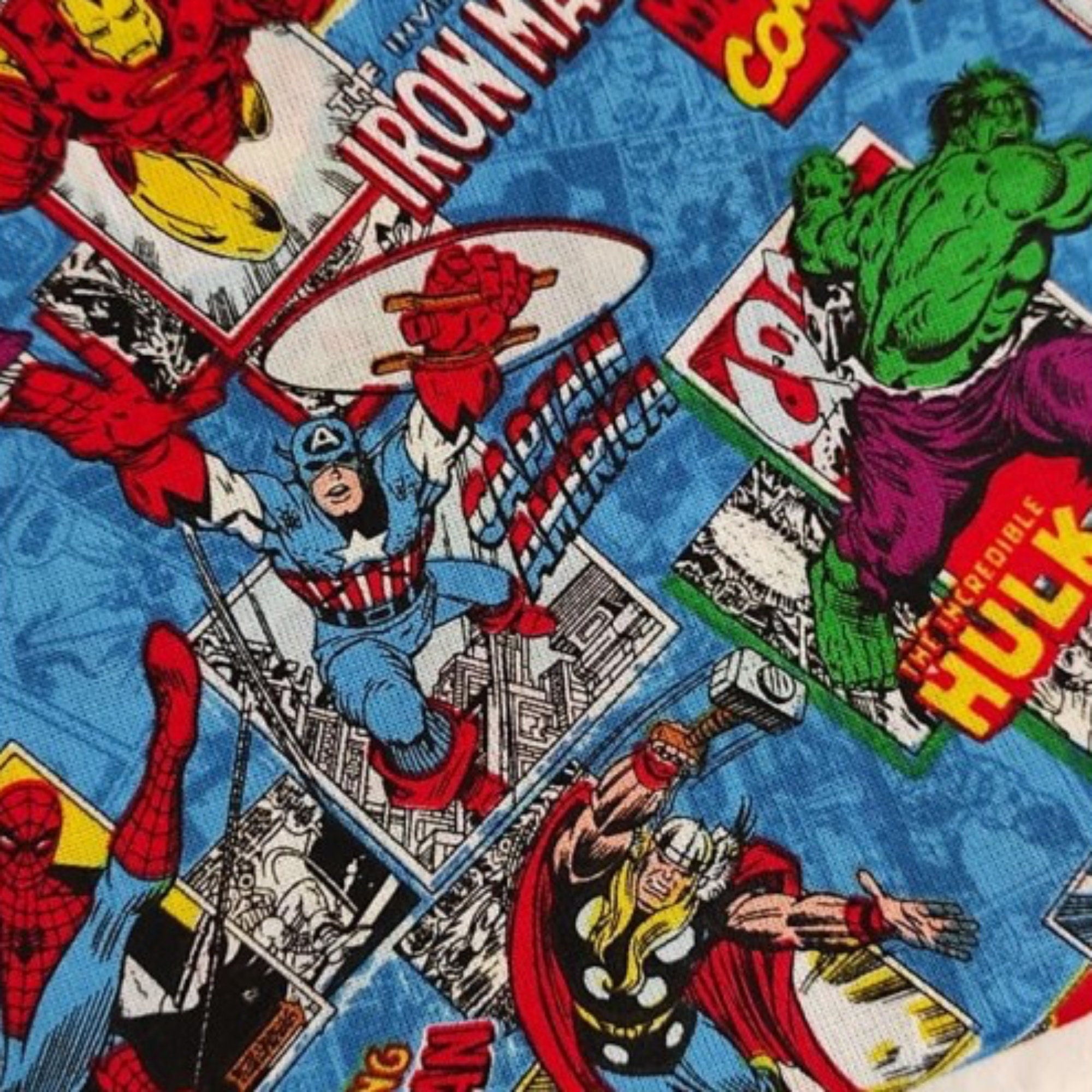 Marvel Comic Burst - 100% Cotton Print Fabric - Blue - 13020874 - Etsy
