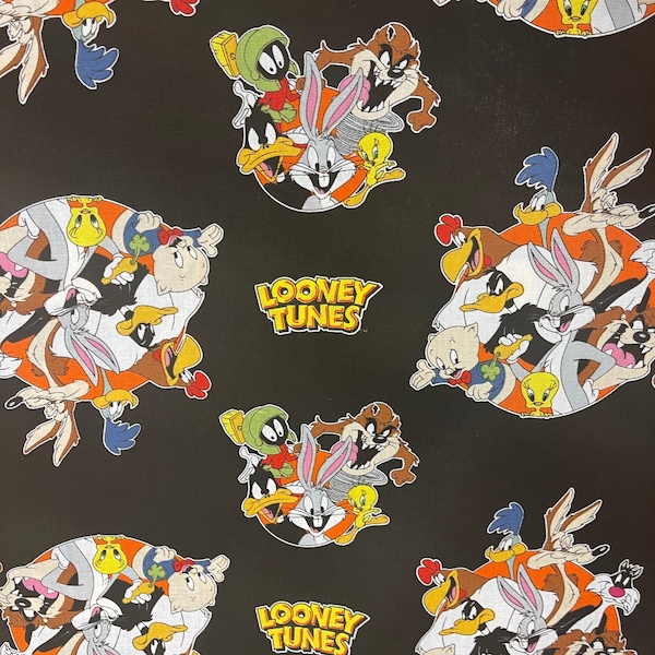 Looney Tunes - 100% Premium cotton print fabric - Black - 23600101-02