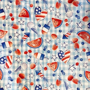 Michael Miller Fabric - Festive Fourth - 100% Cotton Fabric - MMDCX10490