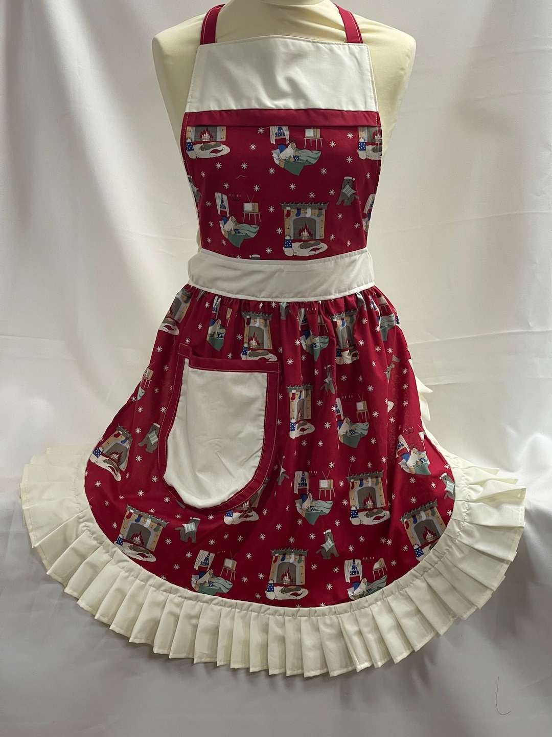 retro-vintage-50s-style-full-apron-pinny-christmas-themes-on-deep