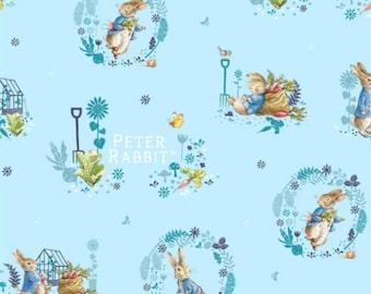 Peter Rabbit - Peters Garden - Greenhouse - 100% cotton digital print fabric - 2999-03