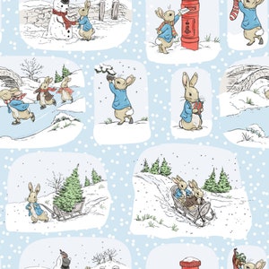 Peter Rabbit at Christmas digital print fabric - Most Wonderful Christmas Toile - 100% cotton - 2906-05