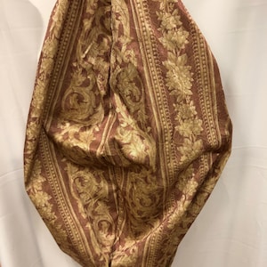 Brand New Removable Bean Bag Cover - Dark Pink & Gold Damask