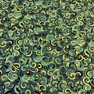 85200-102 - Tejido estampado 100% algodón - Moko - Verde