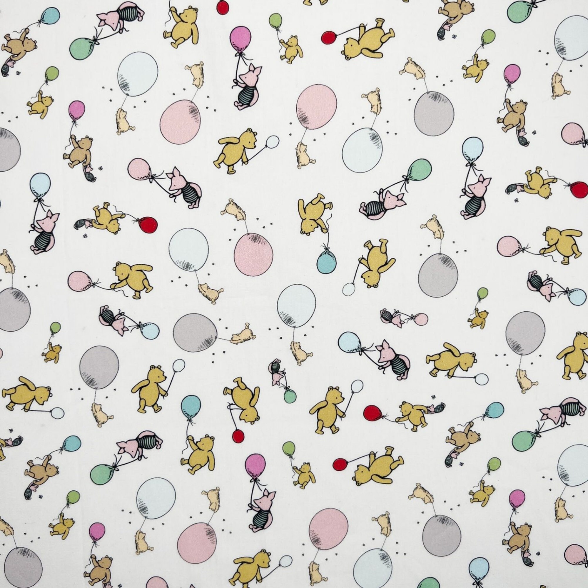 Winnie's Balloons - Ivory - 100% cotton digital print fabric - CPR021