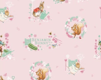 Peter Rabbit - Peters Garden - Flopsy's Basket - 100% cotton digital print fabric - 2999-05