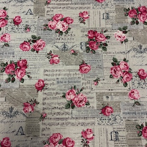 62220-103 - 80/20% Algodón/Lino - Collage Vintage - Gris topo