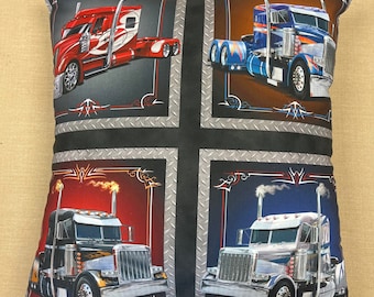 100% Cotton - 20" Cushion Cover - Keep on Truckin'  - TRUCKS0120-CUSH