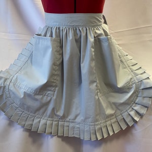 Retro Vintage 50s Style Half Apron / Pinny with 2 Pockets - Light Grey