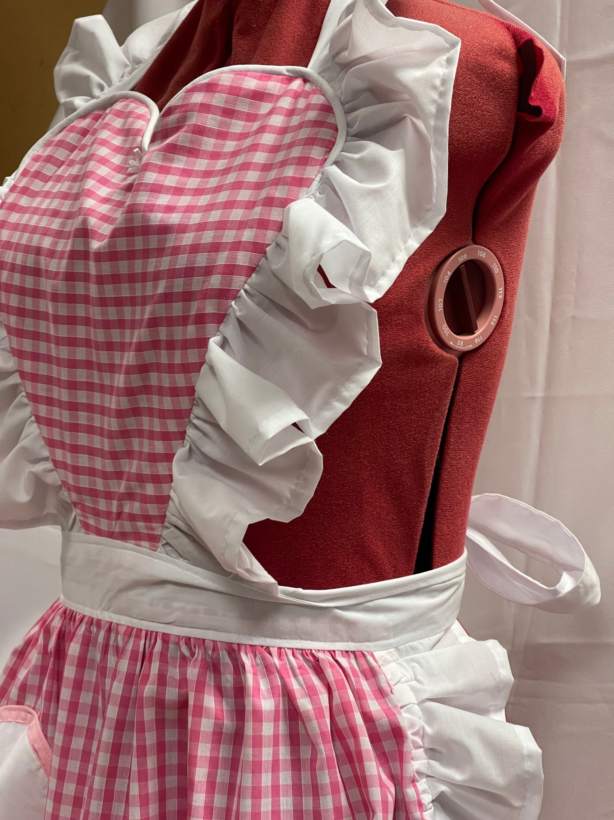 レトロヴィンテージ 50 年代スタイルのフルエプロン / ハート型の