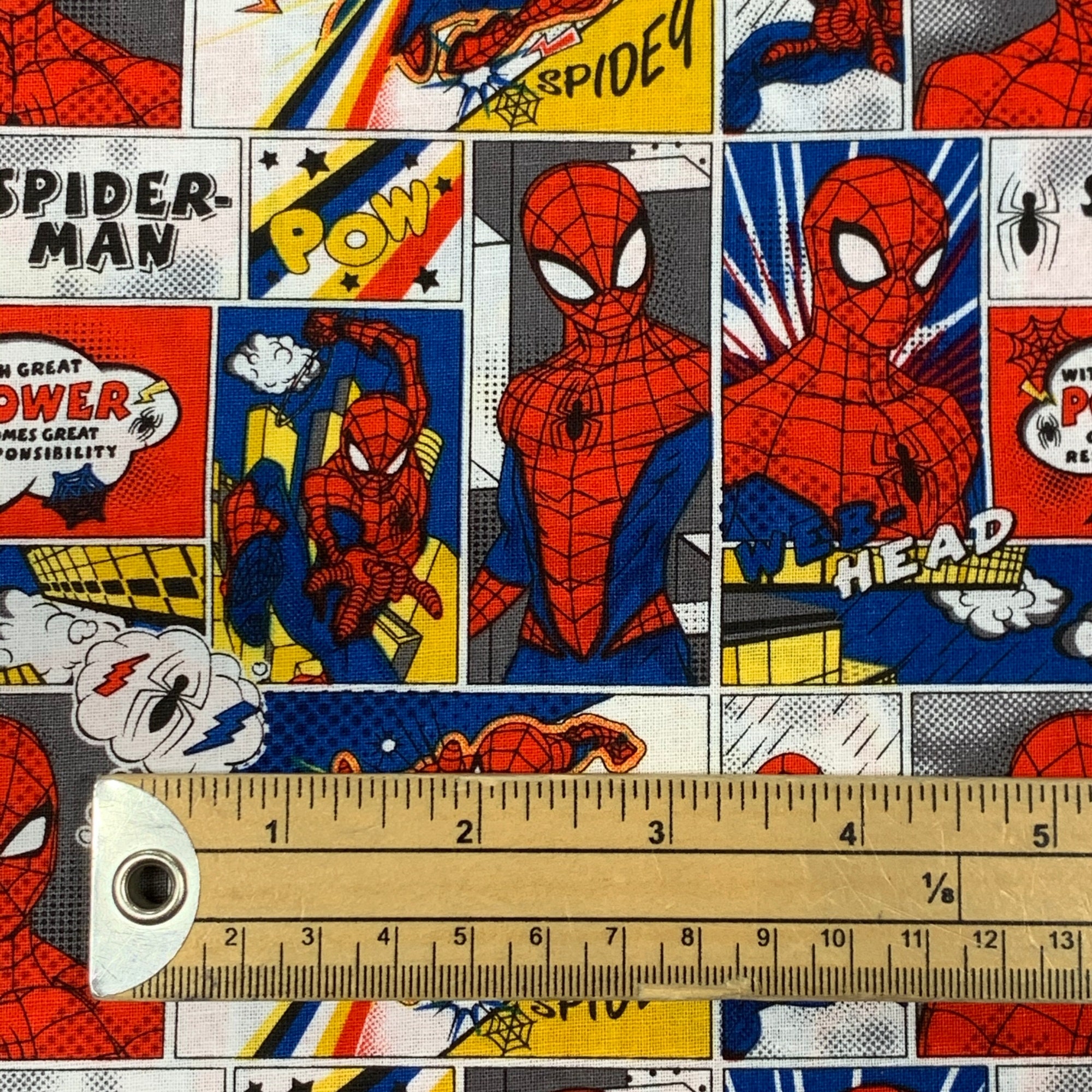 100% Cotton Fabric Marvel's Spiderman - Multi Version Characters Print/45  Wide 