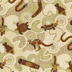 Tela estampada 100% algodón - Gooloo - Crema - 10670-102