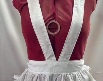 Retro Vintage 50s Style Half Apron / Pinny With Cross Over Back