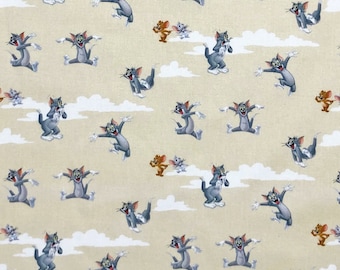 Tom e Jerry - Tessuto con stampa digitale 100% cotone - DD007