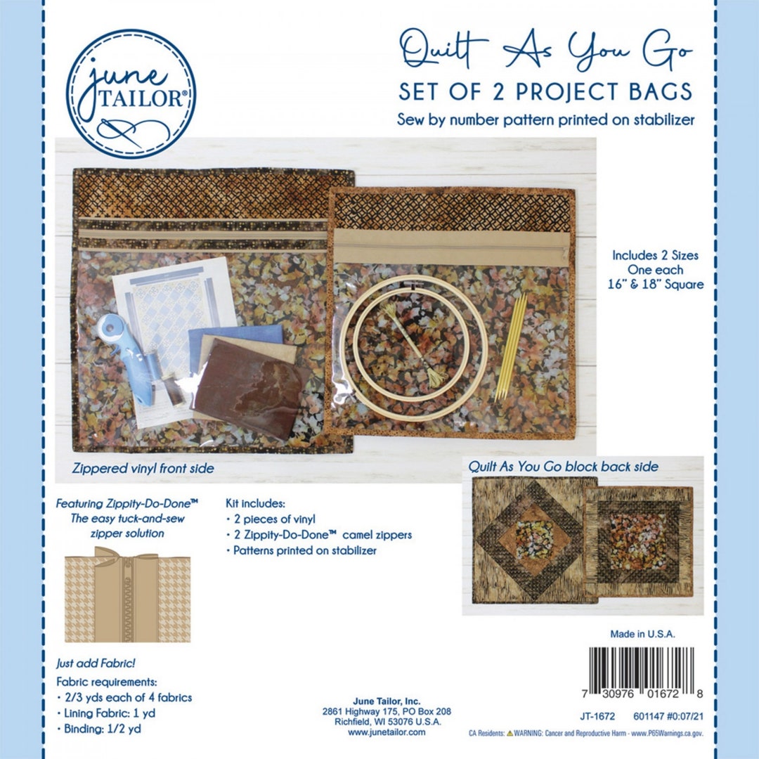 June Tailor Quilt as You Go - Set of 2 Project Bags – Camel - JT-1672 ...