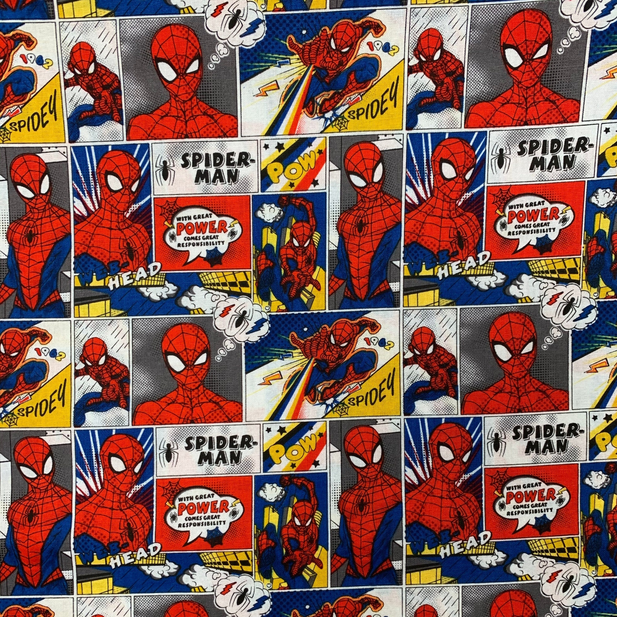 Spiderman Comic Strip - 100% Cotton Print Fabric - 13080021