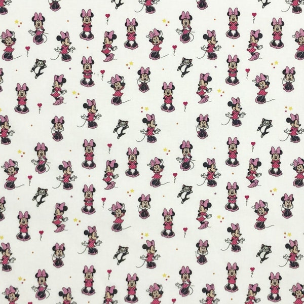 Minnie Mouse - Tissu d'impression numérique 100 % coton - DD010