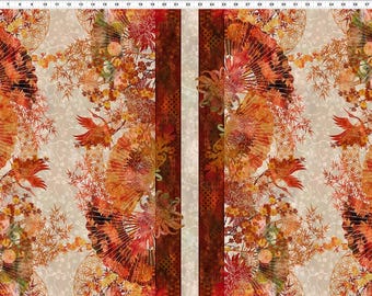 100% cotton border print fabric - Oriental Garden by Jason Yenter - AS 1OG-1