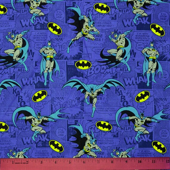 Batman Comics - 100% Cotton Print Fabric - Blue - 23200316 - Etsy