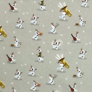 May include: A gray background with a repeating pattern of white snowmen playing musical instruments. The snowmen are wearing black hats and scarves. Some snowmen are playing a tuba, a violin, a trumpet, and a drum.