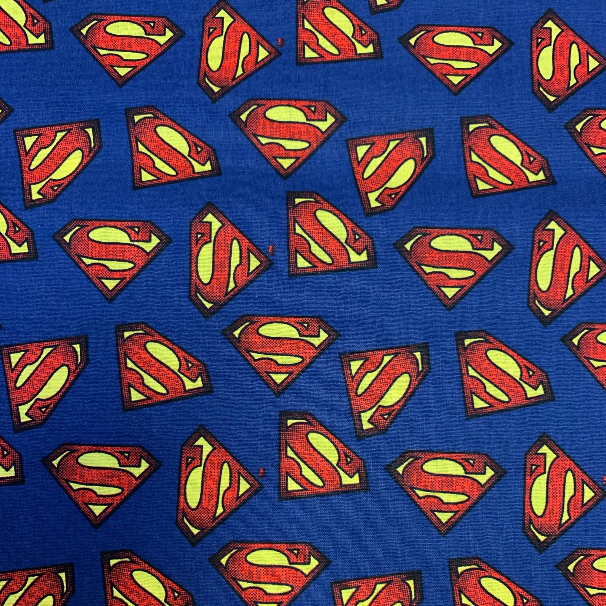 Superman Logo - 100% Cotton Print Fabric - Blue - 23400704 - Etsy