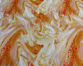 Tela estampada Quilting Treasures 100% algodón - Fusion II - Ola - Naranja - 28290-O