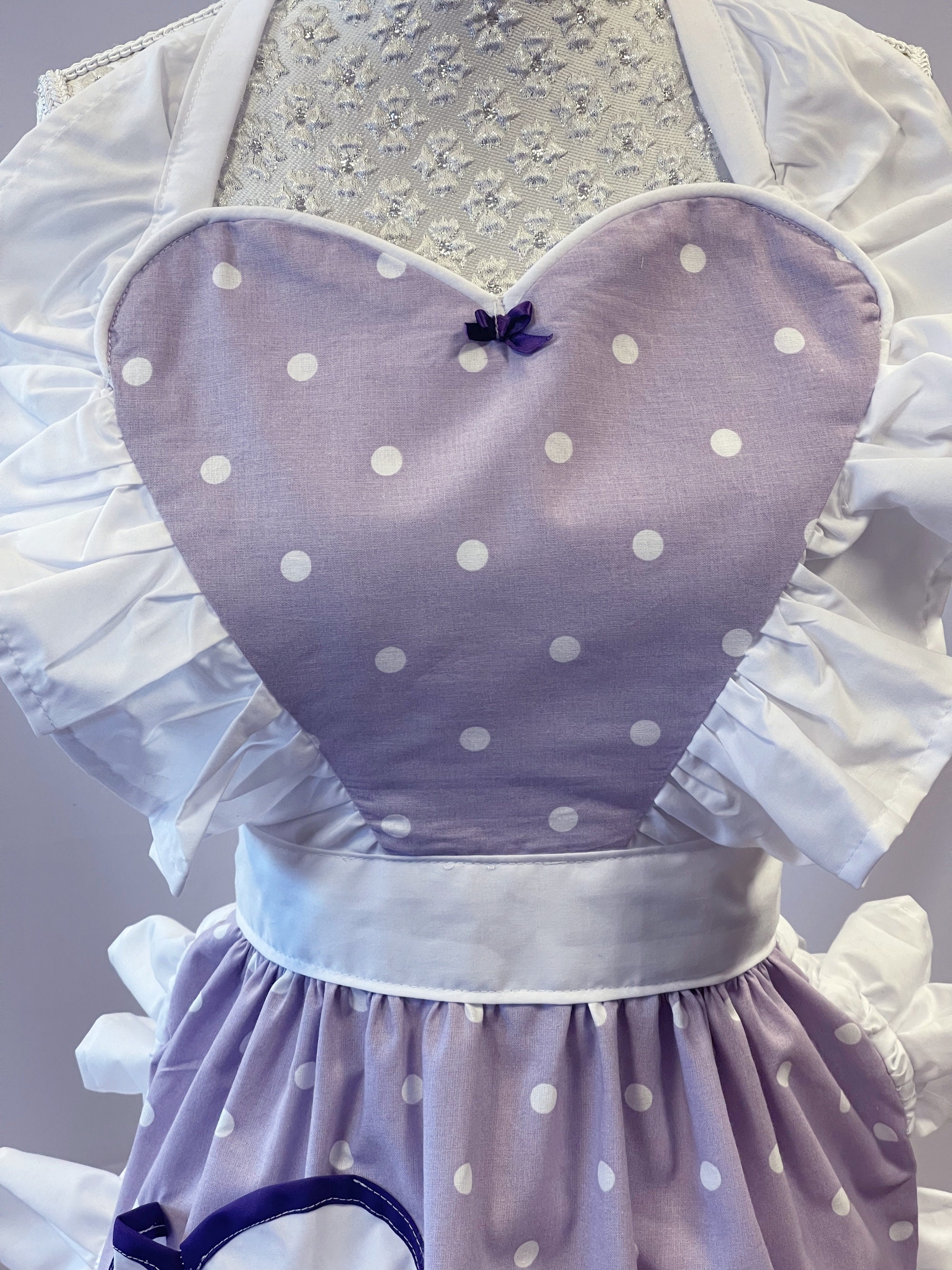 Retro Vintage 50s Style Full Apron / Pinny Black & White - UK