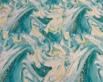 Tela estampada Quilting Treasures 100% algodón - Fusion II - Wave - Aqua - 28290-Q