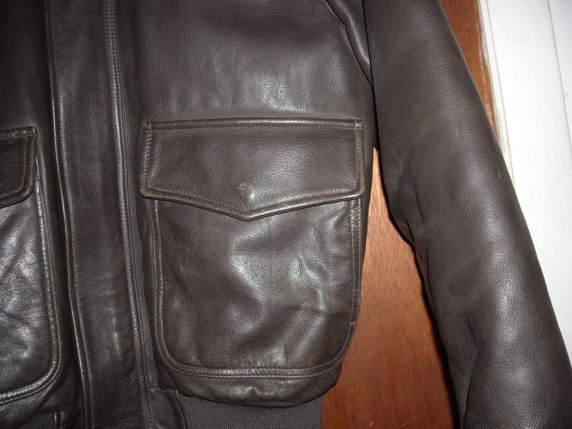 Vintage LL Bean Flying Tiger Brown Leather Bomber Jacket Mens Etsy