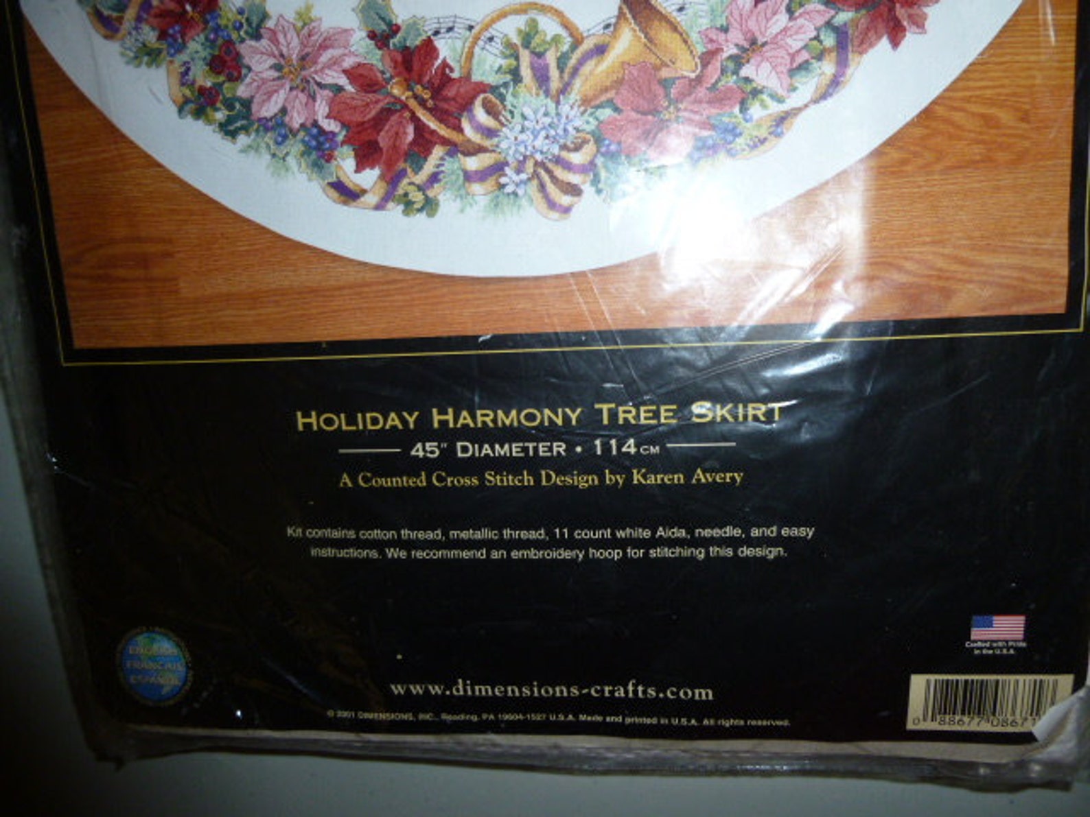 Dimensions Gold Collection Holiday Harmony Tree Skirt Etsy