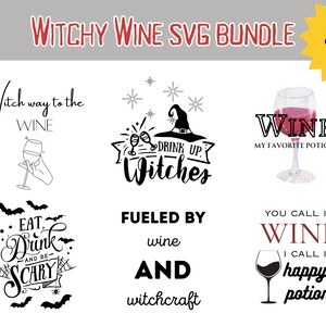 Cricut 用 Witch svg ファイル、ワイン svg バンドル、Cricut で手作りギフト
