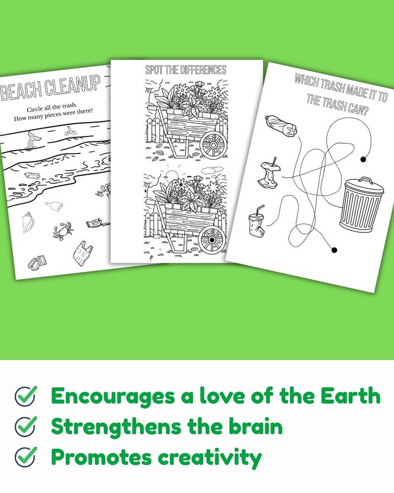 Earth Day Activity Pages for Kids - Elementary School Coloring and ...