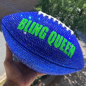 Custom Bling Football | Rhinestone Football | Personalized Football - Etsy