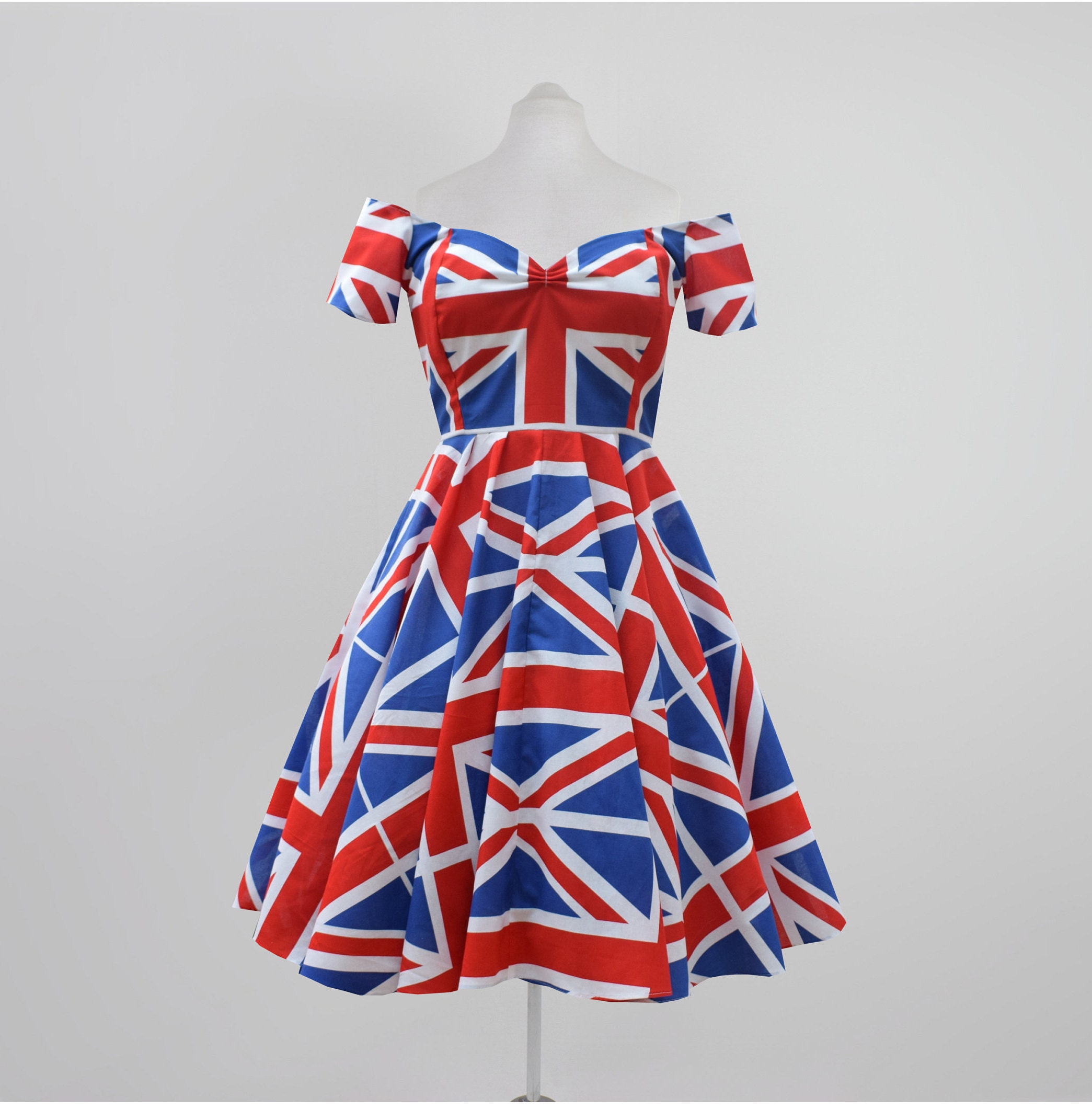 union jack ball gown