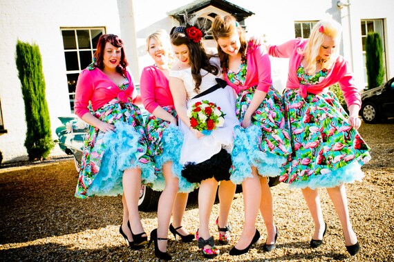rockabilly bridesmaid dresses