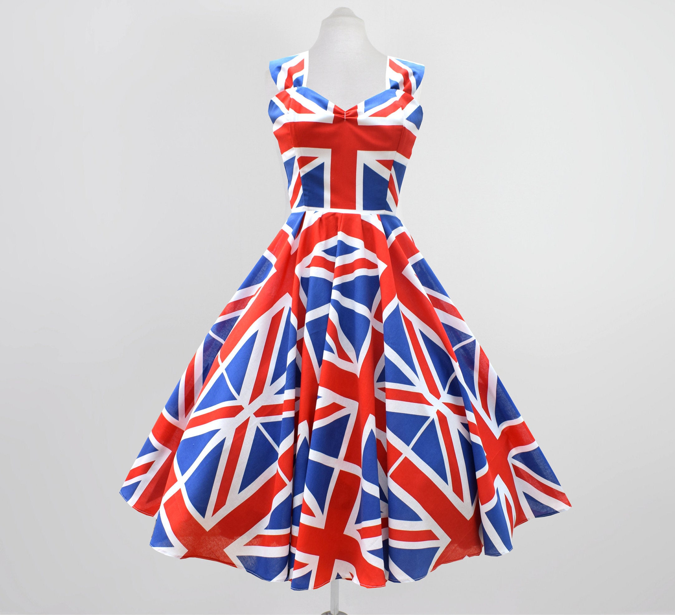 Union Jack Dress UK Flag 1950s Style ...