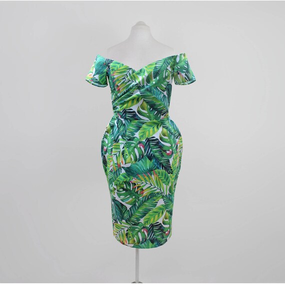 palm wrap dress