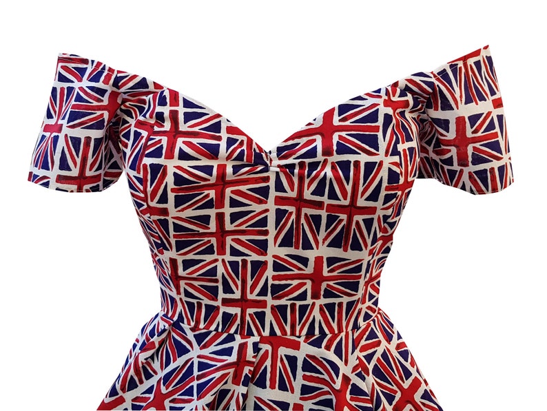 union jack ball gown