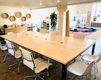 Conference table  solid maple wood