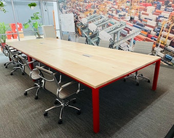 Conference table  solid maple wood