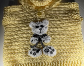 Crochet toddler hooded sweater