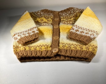 Hand stricken Messe Insel Design Pullover