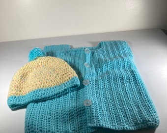 Crochet  vest with hat