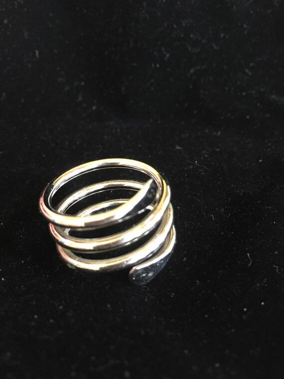 Silver Spiral Ring, Size  9 - image 2
