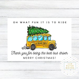 Busfahrer Weihnachtskarte zum Ausdrucken