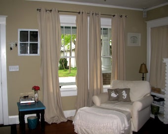 Summer 2020 SALE Nautical Beach Drop cloth curtains Curtains. You get a SET = 2 PANELS. Multiple color Grommets Available