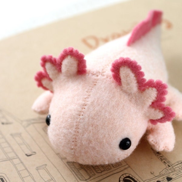 Patron PDF - Peluche Axolotl en Feutre